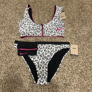 NIKE WOMEN’S PARTY DOT BIKINI SET: WHITE/BLACK: NWT: SZ L
